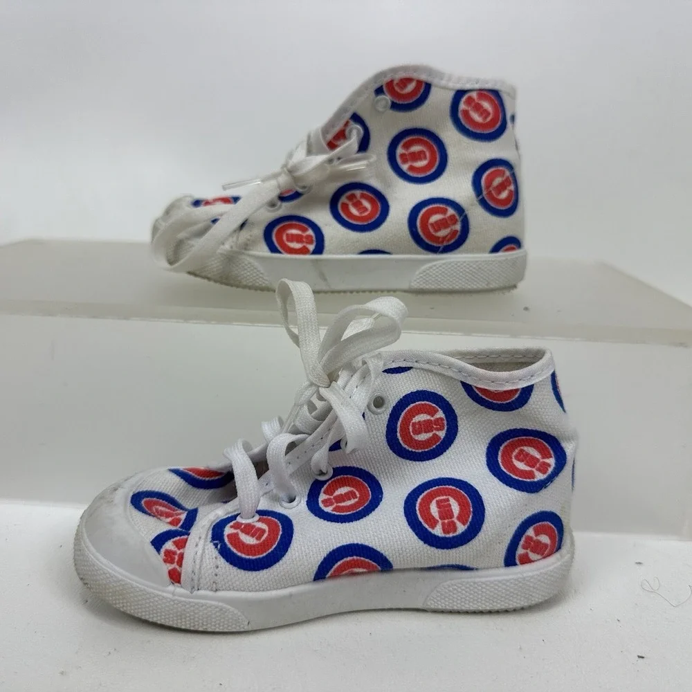 Chicago Cubs  Baby Toddler Shoes Hightops‎ Infant  Size 5 Vintage Lace Up